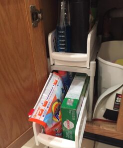 Fox Valley Traders 2 tier Sliding Shelves, One Size Fits All, White 13 71ENOs3mvsL