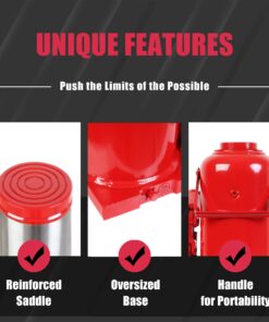 BIG RED T93007 Torin Hydraulic Stubby Low Profile Welded Bottle Jack, 30 Ton (60,000 lb) Capacity, Red 30 Ton - Standard 8 71ENmuYBMYL