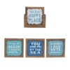 Beachcombers Set of 4 Beach Sayings Coasters Multi