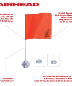 Alternative view of Airhead StIK-a-FLAG Water Ski Flag - Attaches to Boat Windshield for Convinience - Enhanced Visibility and Safety for Water Skiing