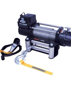 Alternative view of Superwinch 1595200 Tiger Shark 9500 12V DC Winch 9,500lb/4,309kg Single Line Pull with Roller Fairlead, 21/64" x 95' Steel Wire Rope, Corded Handheld Remote Winch with roller fairlead
