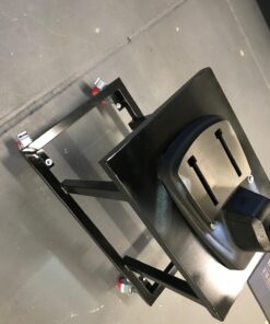 4" Swivel Plate Caster Wheels, PRITEK Heavy Duty Metal Caster Wheels Lock The Top Plate and The Wheels Replacement for Industrial Trailer or Large Home Furniture (Bearing 300lbs Each, Set of 4) Red 21 71EQ50CB1rL