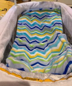 Hudson Baby Unisex Baby Plush Mink and Sherpa Blanket, Blue, One Size 23 71EQOygdFwL