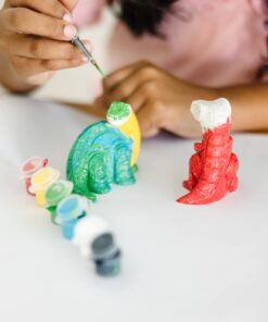 Melissa & Doug Created by Me! Dinosaur Figurines Craft Kit (2 Resin Dinosaurs, 6 Paints, Paintbrush) 20 71EQiFrVSgL
