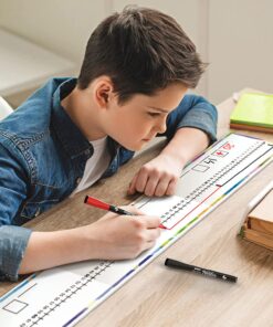 Alternative view of 0-100 Dry Erase Number Line Board Double Sided 4 Feet Number Lines for Students with a Red & Black Dry Erase Marker Featuring 0-100 Number Line on One Side and Blank Line on The Reverse Side Set of 1 Board/2 Markers