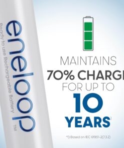 Panasonic K-KJS1MCA2BA eneloop D Size Battery Adapters with eneloop AA 2100 Cycle Ni- MH Pre-Charged Rechargeable Batteries, 2 "D" Adapters with 2 Batteries D Spacer Pack 23 71ER7Fh7x5L 1
