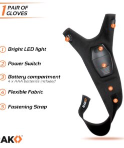 RAK Super Bright LED Flashlight Gloves with AAA Batteries - Christmas Gifts for Men - Dad Gadget Tool for Men, DIY Handyman, Father/Dad, Husband, or Women 12 71ERNbPUXL