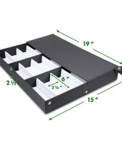 Prosource 18 Slot Sunglasses Organizer Box Stand Display Case/Tray, Fabric Lined & Snap Close, black 18 71ERhxImJsS 1