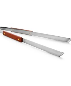 New Star Foodservice 59007 Stainless Steel BBQ Tool Set with Solid Hard Wood Handles, Set of 4 4-Piece BBQ Tool Set 15 71ERyluRK2L