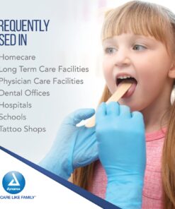 Dynarex Tongue Depressors, Sterile, 6" Senior-Sized Length, Made from Beige Birch Wood, Comes in Peel-Down Patches, 1 Box of 100 100 Count (Pack of 1) 10 71ET1FnDtIL