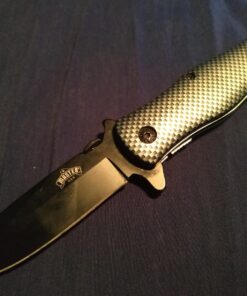 Master Carbon Fiber Drop Point Spring Assisted Opening Tactical Pocket Knife NEW 18 71ETO1Iw0sL