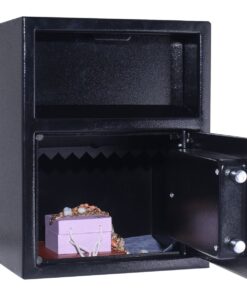 Giantex Digital Safe Box Depository Drop Deposit Front Load Cash Vault Lock Home Jewelry Black 16 71ETYcyOnVL