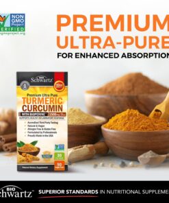 Turmeric Curcumin with Black Pepper Extract 1500mg - High Absorption Ultra Potent Turmeric Supplement with 95% Curcuminoids and BioPerine - Non GMO Turmeric Capsules for Joint Support - 90 Capsules 90 Count (Pack of 1) 22 71ETjPbW5L