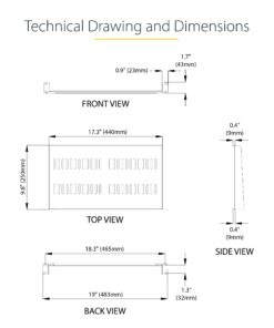 StarTech.com 1U Server Rack Shelf - Universal Vented Rack Mount Cantilever Tray for 19" Network Equipment Rack & Cabinet - Heavy Duty Steel - Weight Capacity 50lb/23kg - 10" Deep, Black (CABSHELFV1U) 10" Depth 21 71ETtG02noL