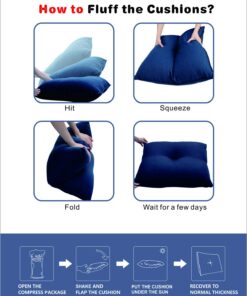 BOSSIMA Indoor/Outdoor Rust Red Deep Seat Chair Cushion Set,Spring/Summer Seasonal Replacement Cushions. 16 71EUV9F JnL 2