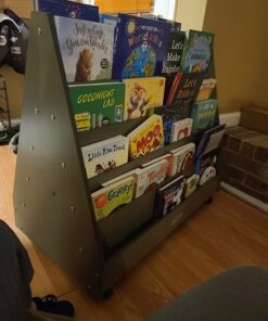 ECR4Kids Double-Sided Mobile Book Display, Classroom Bookshelf, Grey Wash 34 71EV387wY1L