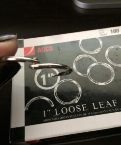ACCO Loose Leaf Binder Rings, 1 Inch Capacity, Silver, 100 Rings / Box (72202) 11 71EWRRdoBaL