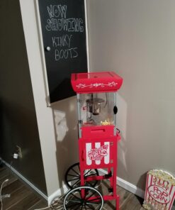 Nostalgia CCP399 Popcorn Cart 48-Inches Tall, 2.5-Ounce, Red Concession Cart 13 71EWU13PFL