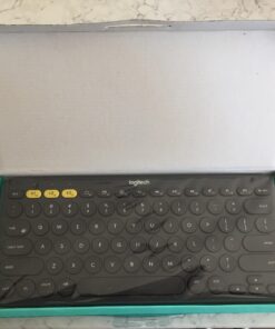 Logitech K380 Pebble Multi-Device Bluetooth Keyboard – Windows, Mac, Chrome OS, Android, iPad, iPhone, Apple TV Compatible – with Flow Cross-Computer Control and Easy-Switch up to 3 Devices –Dark Grey Dark Grey 47 71EXF5QHWL
