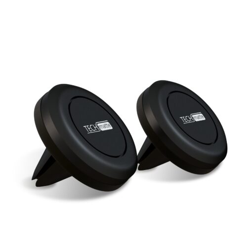 TechMatte Magnetic Car Phone Mount (2-Pack) - Universal Air Vent Magnetic Phone Mount Holder (2-Pack, Black)