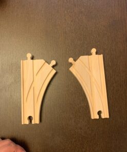 Wooden Train Track 52 Piece Set - 18 Feet Of Track Expansion And 5 Distinct Pieces - 100% Compatible with All Major Brands Including Thomas Wooden Railway System - by Right Track Toys, T 53 71EXMHQpiL