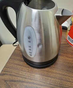 Hamilton Beach Electric Tea Kettle, Water Boiler & Heater, 1.7 Liter, Cordless Serving, 1500 Watts for Fast Boiling, Auto-Shutoff and Boil-Dry Protection, Stainless Steel (40880) 1.7 L 49 71EY6THSbBL