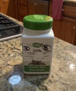 Nature's Way DGL Chewable Tablet - Digestive Support & Relief* - Deglycyrrhizinated Licorice Extract - Gluten, Soy & Dairy Free - 100 Chewables 21 71EYF8kXheL 1