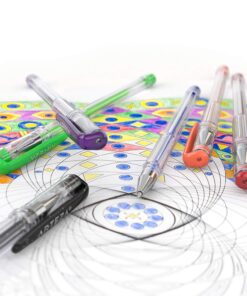 ARTEZA Colored Gel Pens Set of 60, Fine Point (0.8-1.0mm) Pens for Journaling and Coloring, Non-Toxic, Acid-Free, Vibrant Ink Pens for Adults 30 71EYFNQjXlS