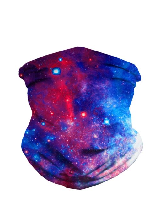 iHeartRaves Cool Neck Gaiter Mask for Men & Women - Full Face Covering Balaclava Space Galaxy