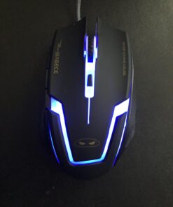 Magece G1 Professional Ergonomic Opticcal USB Wired Computer Gaming Mouse, 4 DPI Adjustment Levels, 6 Button, Breathing Light for PC Mac in Black 22 71EZ4DrdWL