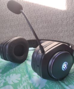 Tatybo Wireless Gaming Headset for PS4, PS5, PC - 2.4GHz Gaming Headphones with Detachable Noise Canceling Microphone, 30-Hr Battery Gaming Headsets for Laptop, Switch, Mac (Black) Black 40 71EZLe ptPL