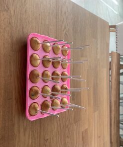 Junxave BPA Free Cake Pop Mold Set, Lollipop Silicone Molds, Cake Pop Trays with Stand Holder 100 Sticks Treat Bags 24 71EZPhszTSL