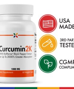 Stop Aging Now - Curcumin2K Formula with BioPerine Black Pepper Extract for Up to 2000% Greater Absorption - 60 Veggie Caps 10 71EaHr9xMRL