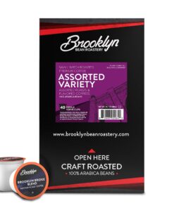 Brooklyn Beans Coffee Pods Assorted Gourmet Variety Pack, Compatible with 2.0 Keurig K Cup Brewers, 40 Count (Packaging May Vary) Assorted Variety Pack 40 Count (Pack of 1) 31 71EaU5FA09L