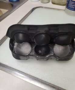 glacio Ice Cube Mold Combo - Large Silicone Ice Maker for Whiskey and Cocktails - Perfect for Craft Ice, Whiskey Ice Balls, and Cocktail Ice Cubes Black 43 71EapbFWFgL