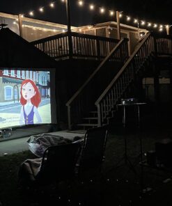 Native 1080P 5G WiFi Bluetooth Projector,15000L 450 ANSI Outdoor Movie Projector 4K Support and Max 450" Display, LED Home Theater Video Projector Compatible With iOS/Android/Win/TV Stick/PS5 White 38 71Eb5nrrhhL