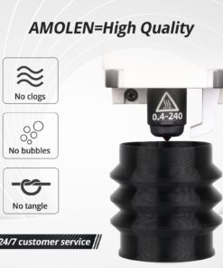 AMOLEN TPU Filament 1.75mm,Flexible 3D Printer Filament for High Elasticity and Smooth 3D Printing,Black 1kg/2.2lbs Tpu-black 14 71EbbXe16gL