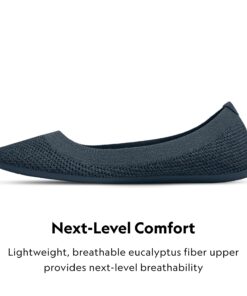 Allbirds Women’s Tree Breezers, Knit Ballet Flats, Slip-On Everyday Round Toe Shoes, Machine Washable Made with Natural Materials 5.5 Navy Night (Dark Navy Sole) 9 71EbxsMr1FL