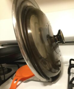 Yummy Sam Pot Lid Holder and Spoon Rest, Stainless Steel Utensils Lid Spoon Holder Ladle Rest Pot Lid Rack Shelf Stand Holder Multifunctional Storage Rack Stove Organizer (Silver) 55 71Ec6msdohL