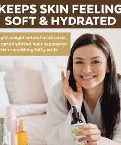 Viva Naturals Jojoba Oil Organic Cold Pressed Unrefined - 100% Pure Jojoba Oil for Skin, Natural Face Moisturizer and Hair Moisturizer, USDA Certified Organic Face Oil for Skin Care DIY, 4 fl. oz 4 Fl Oz (Pack of 1) 33 71Ec9lPxghL