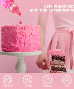 Food Coloring for Baking - 26 Vibrant Cake Coloring Liquid Set for Dessert Decorating, Food Grade Food Dye for Icing,Fondant,Cookies,Easter Egg,Making DIY Supplies Kit- 0.25 Fl. oz (6 ml)/Bottles 0.25 Fl Oz (Pack of 26) 28 71EcDorNCL