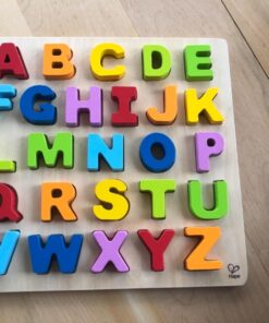 Hape Wooden Alphabet Puzzle| Wooden ABC Letters Colorful Educational Learning Puzzle Toy Board for Toddlers 36 71EcKt5HZFL