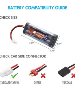 Alternative view of Tenergy 7.2V Battery Pack High Capacity 6-Cell 3000mAh NiMH Flat Battery Pack, Replacement Hobby Battery for RC Car, RC Truck, RC Tank, RC Boat with Standard Tamiya Connector, 2-Pack Battery x 2