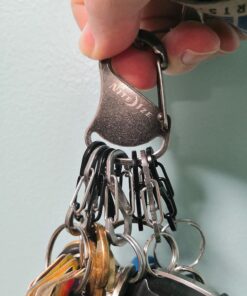 Nite Ize BigRing KeyRing Steel S-Biner - Multi Key Holder Carabiner with 8 Stainless Steel Key-Holding S-Biners - Easy-to-Use Key Organizer 28 71EcpB9NRL