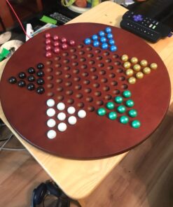 CHH 15" Jumbo Chinese Checkers with Marbles 24 71EdLM2HKCL