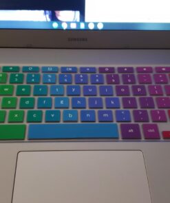 Keyboard Cover for Samsung Galaxy Chromebook Go 14" /Chromebook 4 3 2 XE310XBA XE500C13 XE501C13 XE500C12 11.6"/ Chromebook 4 15.6" XE350XBA /Chromebook Plus V2 XE520QAB XE521QAB 12.2 -Rainbow Rainbow 40 71Ee H HMSL