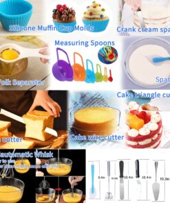 Cake Decorating Kit,635 Pcs Decorating Supplies With 3 Springform Pan Sets Icing Nozzles Rotating Turntable Cake Topper Piping Bags Carrier Holder,Cake Baking Set Tools 635 PCS 18 71EfS2yib L