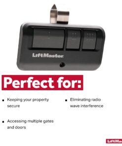 LiftMaster 893Max Security+ 2.0 3-Button Gate Operator Remote Control with Visor Clip - Pack of 1 13 71EfTTIQ9rL