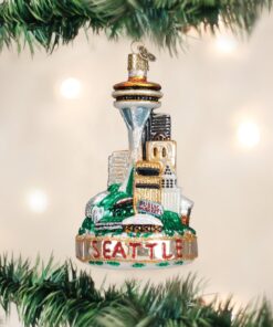 Old World Christmas Cities, Places and Landmarks Glass Blown Ornaments for Christmas Tree Seattle Skyline 7 71EfYo4DLAL