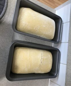 Amazon Basics Rectangular Baking Bread Loaf Pan, 9.5 x 5 Inch, Set of 2, Gray 48 71EfcLaKOmL